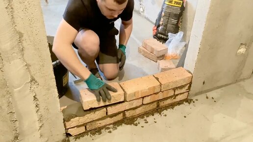 Закладка дверного проёма кирпичом 👉 | 56 КВАДРАТОВ | РЕМОНТ | Дзен