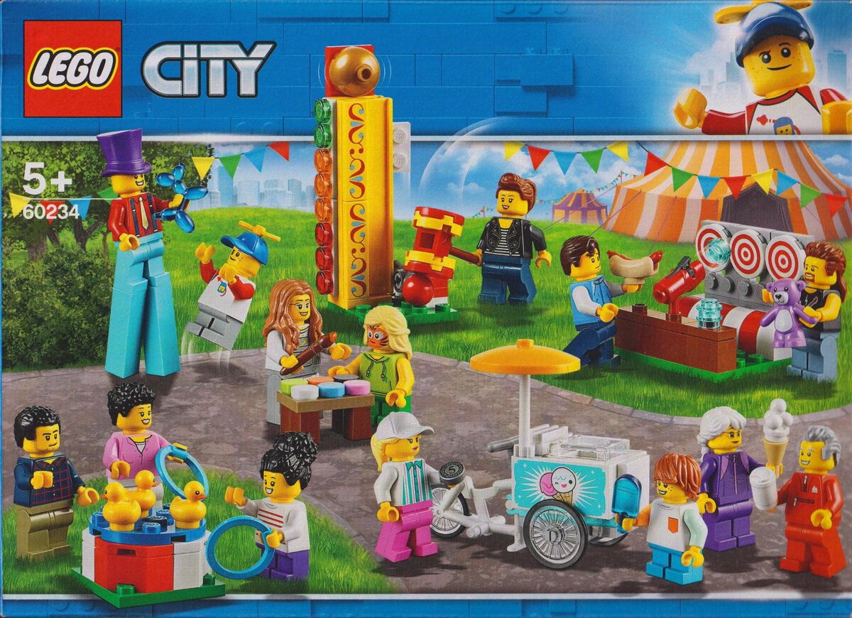 Лицевая сторона коробки набора «Весёлая ярмарка» (листать вправо).