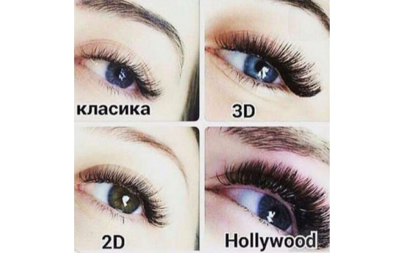 Наращивание ресниц фото разновидности 2д