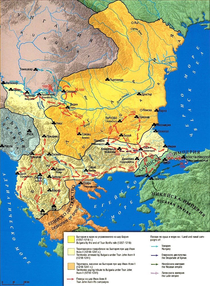 Первое болгарское царство карта