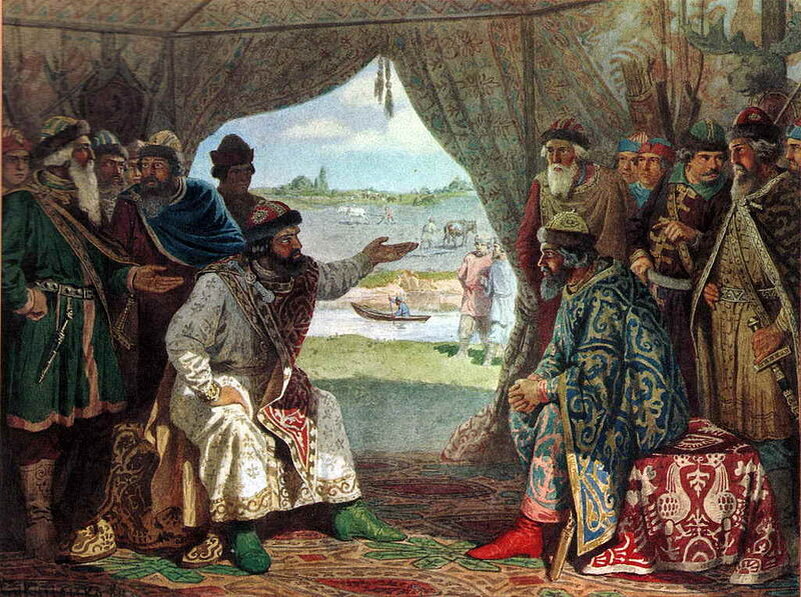 Свидание князя Владимира Мономаха с князем Святополком. Источник: wikipedia.org