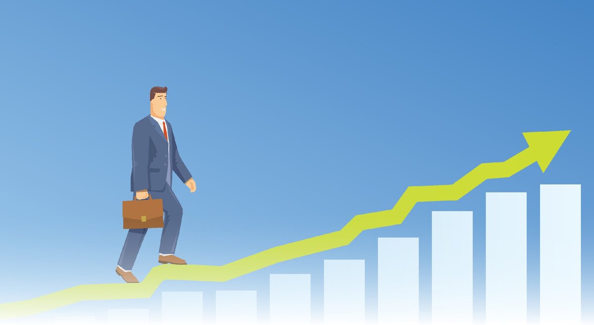 успех в профессии. повышение по карьерной лестнице. развитие женщины. обеспечение возможностей для карьерного роста. карьера иллюстрация.