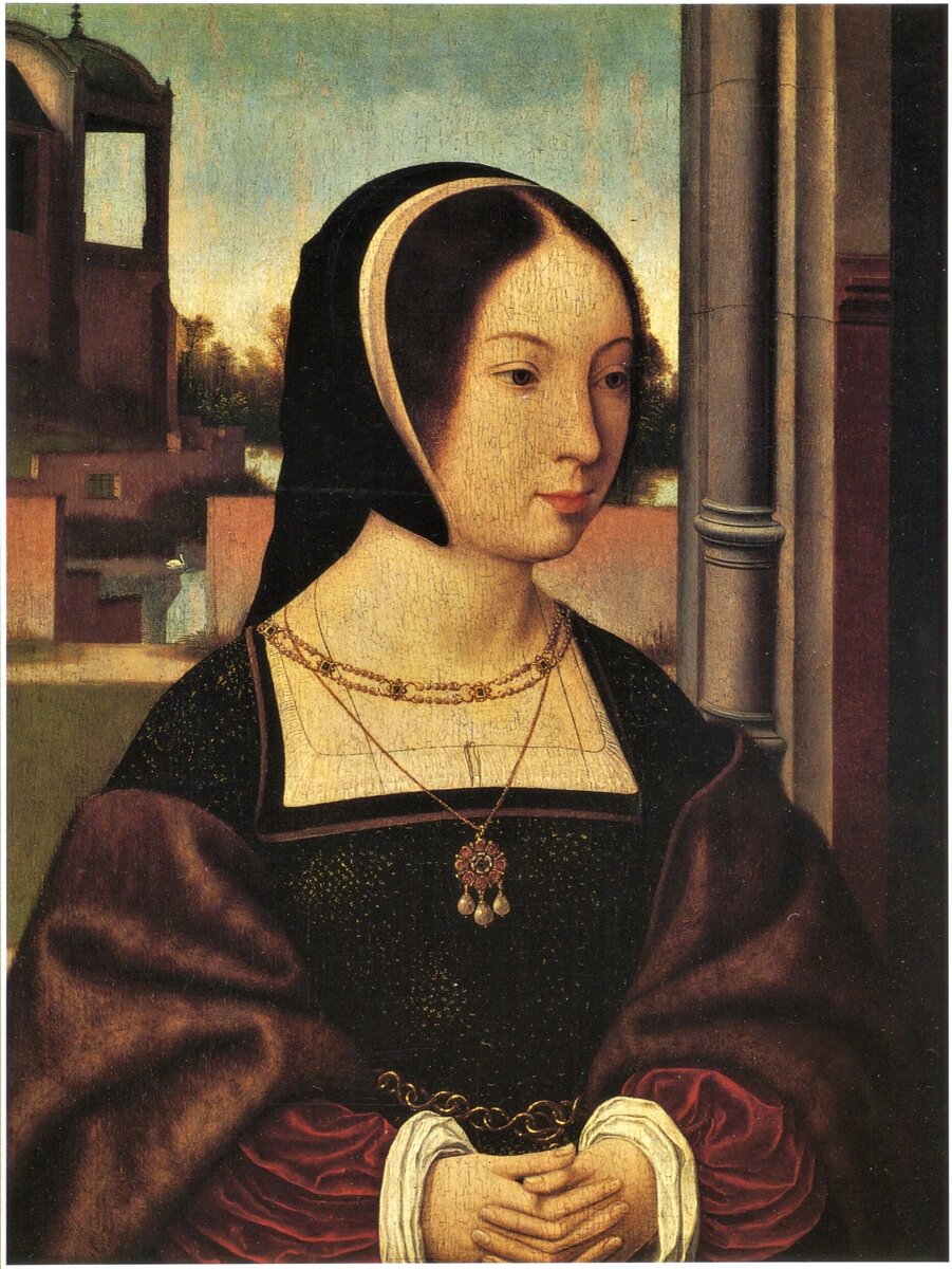Анна Бретонская/Anne de Bretagne (25 января 1477, Нант–9 января 1514, Блуа) – правящая герцогиня Бретани, графиня Нанта и Ричмонда, графиня де Монфор-Л’Амори и д’Этамп, дама де Гудан и де Нофль, виконтесса Лиможская, королева Франции, королева Неаполя. Портрет кисти Янв Мостарта, ок. 1520