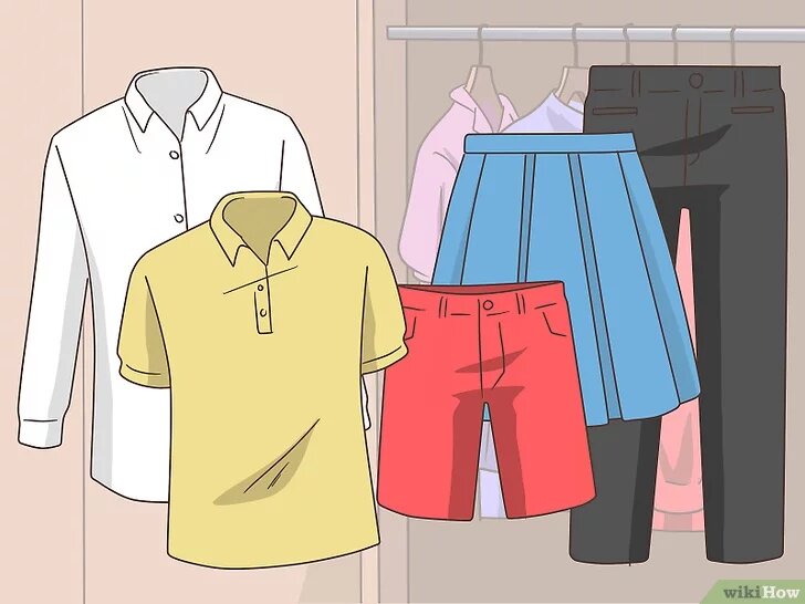 2. Приобретите разные предметы одежды. В некоторых школах существуют конкретные правила, касающиеся школьной формы. Если это относится и к вашей школе, приобретите разные предметы одежды, которые будут соответствовать заявленным правилам. Купите рубашки с короткими и длинными рукавами. Приобретите брюки, шорты и юбки. Покупайте одежду разных цветов, не забывая о стандартах, установленных в вашей школе.