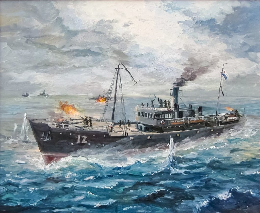 1941, 10 августа - Героический подвиг совершил экипаж сторожевого корабля «Туман».