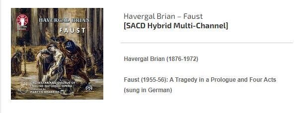 Havergal Brian ”Faust” (2 SACD)
