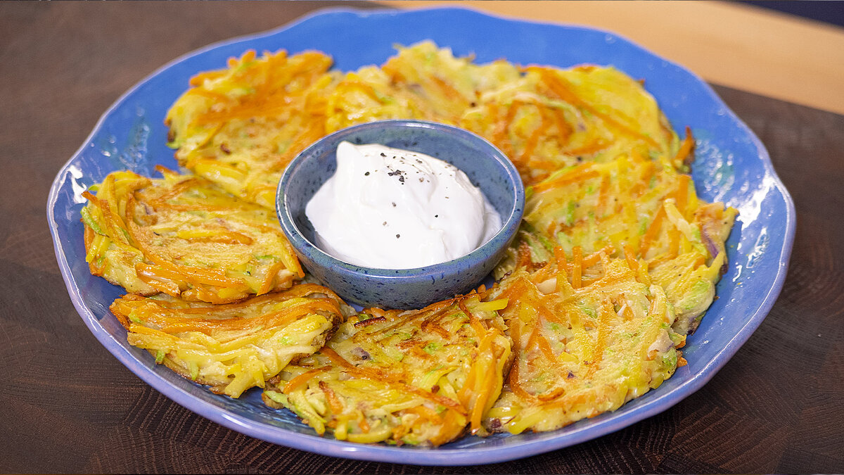 Овощные оладьи