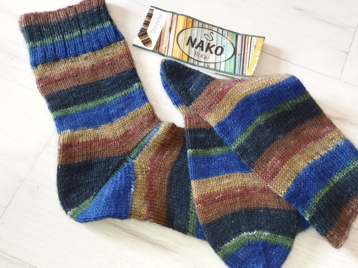 Носки из Носочной пряжи  NAKO BOHO.