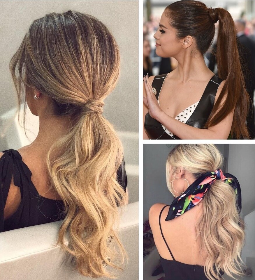 варианты казалось бы простого хвостика могут быть какими угодно