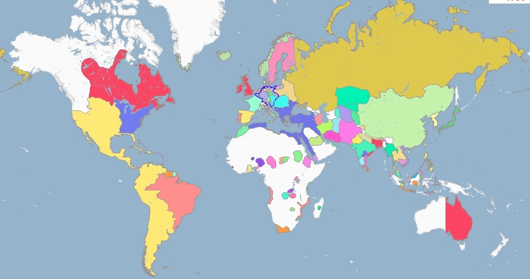 Карта мира 1790 года