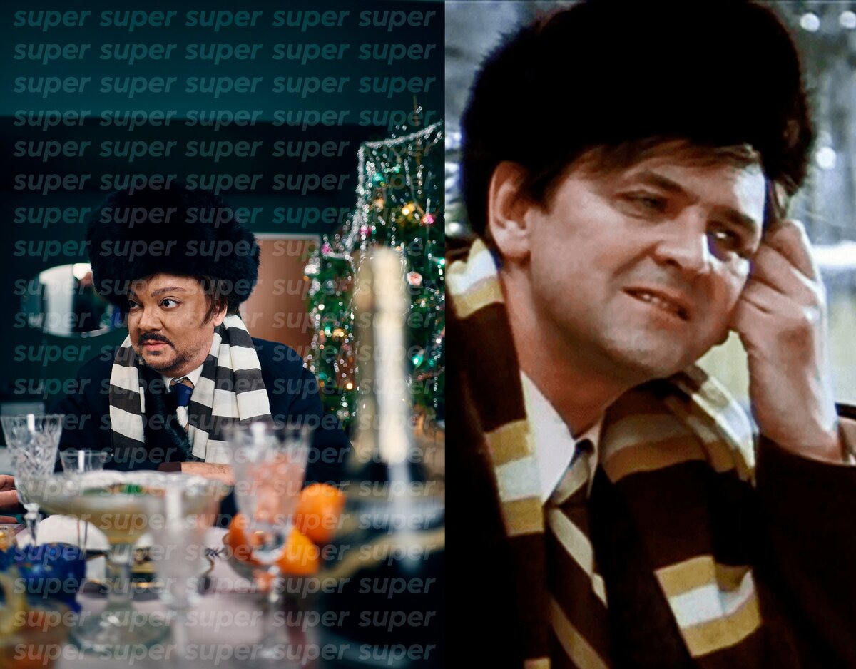    Филипп Киркоров в образе Ипполита и Юрий Яковлев в образе Ипполита Фото: Super