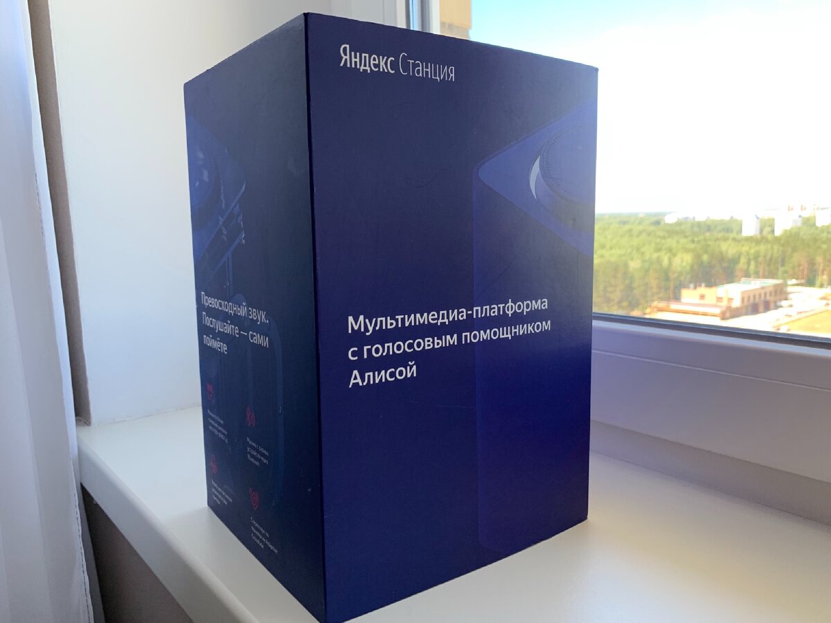 Вот так выглядит коробка от Яндекс Станции