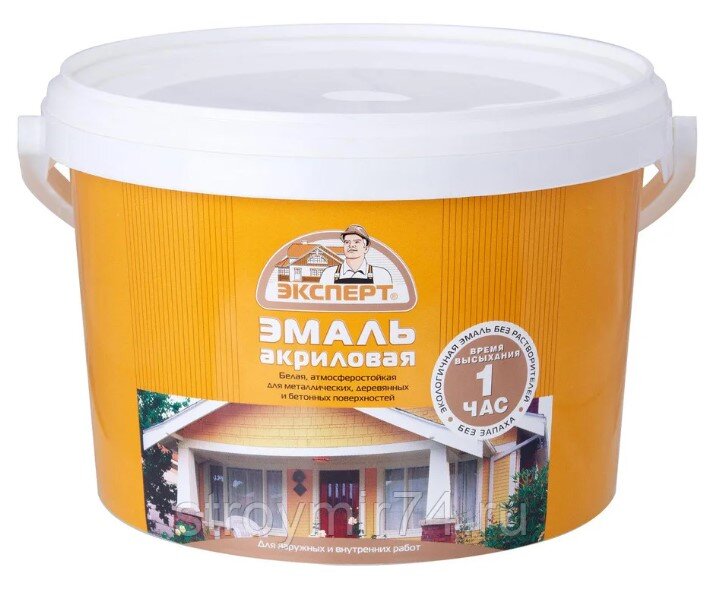 Белая акриловая эмаль