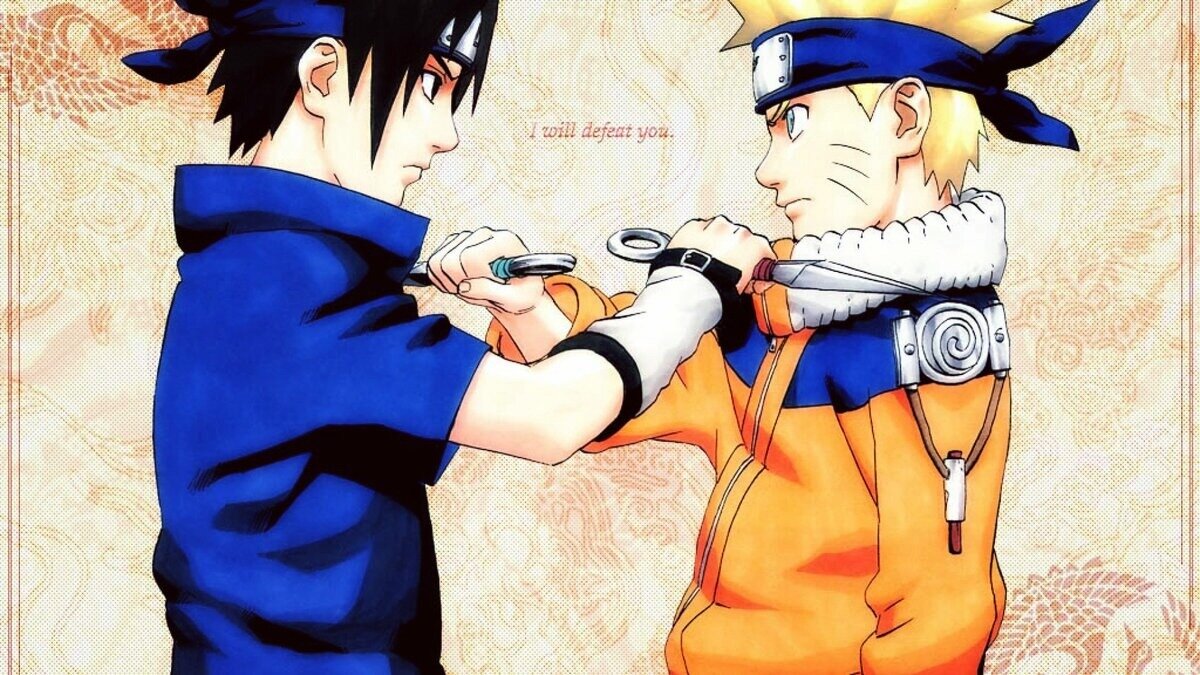 Саске и Наруто в детстве