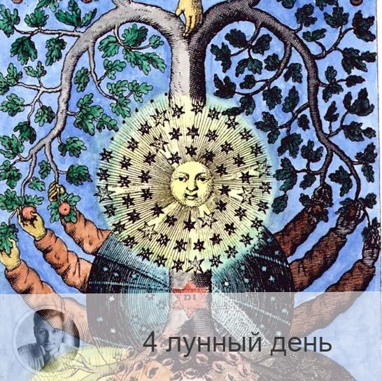 4-ый лунный день с 06:48 24-ого по 08:11 25-ого. 🔆 Единственной фразой можно повернуть в жизнь к лучшему.
🌳 Символ дня – древо познания, звук «Ом».
🎂 Люди, рождённые в этот лунный день, не совсем понятны окружающим и себе самим в том числе. Если они поймут себя - станут удивительными. Но часто бывают слишком эгоистичными.
💍 Камень – нефрит.
🌞🌚 4-ые лунные сутки связаны со вторым сыном Адама и Евы — Авелем, а символом этого дня является Древо познания добра и зла. Это прекрасный период для новых начинаний, хотя может возникнуть соблазн поступить нечестно, не по совести, с которым необходимо справиться. Энергетика человека в этот день не очень сильна, поэтому от динамичных и активных дел лучше отказаться, акцентировав внимание на более спокойных, вдумчивых.
✅ Рекомендуемые практики: молитвы, отпускание прошлого.
Очень благоприятны для самочувствия сегодня молитва и медитация, духовные практики и прогулки на свежем воздухе.
❌Запрещено: поспешные решения, пребывание в толпе.
Для здоровья день достаточно тяжёлый. Плохо быть в одиночестве, но и в больших компаниях тоже, а также выполнять групповую работу. Нельзя рвать цветы и рубить деревья.
⭕️ Уязвимые органы: гортань и шея.
💤 Если вам приснятся родители - это знак того, что надо решить проблемы, которые вы унаследовали от них. Будьте внимательны, если приснится опасность.

—————
→ Узнай больше о еженедельной благотворительной рубрике «Звёздный час» в Instagram.com/oleg_persidski