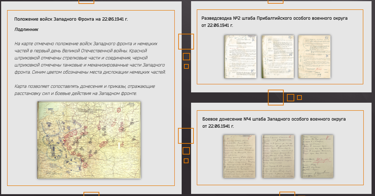 Скриншот сайта "Первые дни Великой Отечественной войны" https://june22-1941.mil.ru/ 