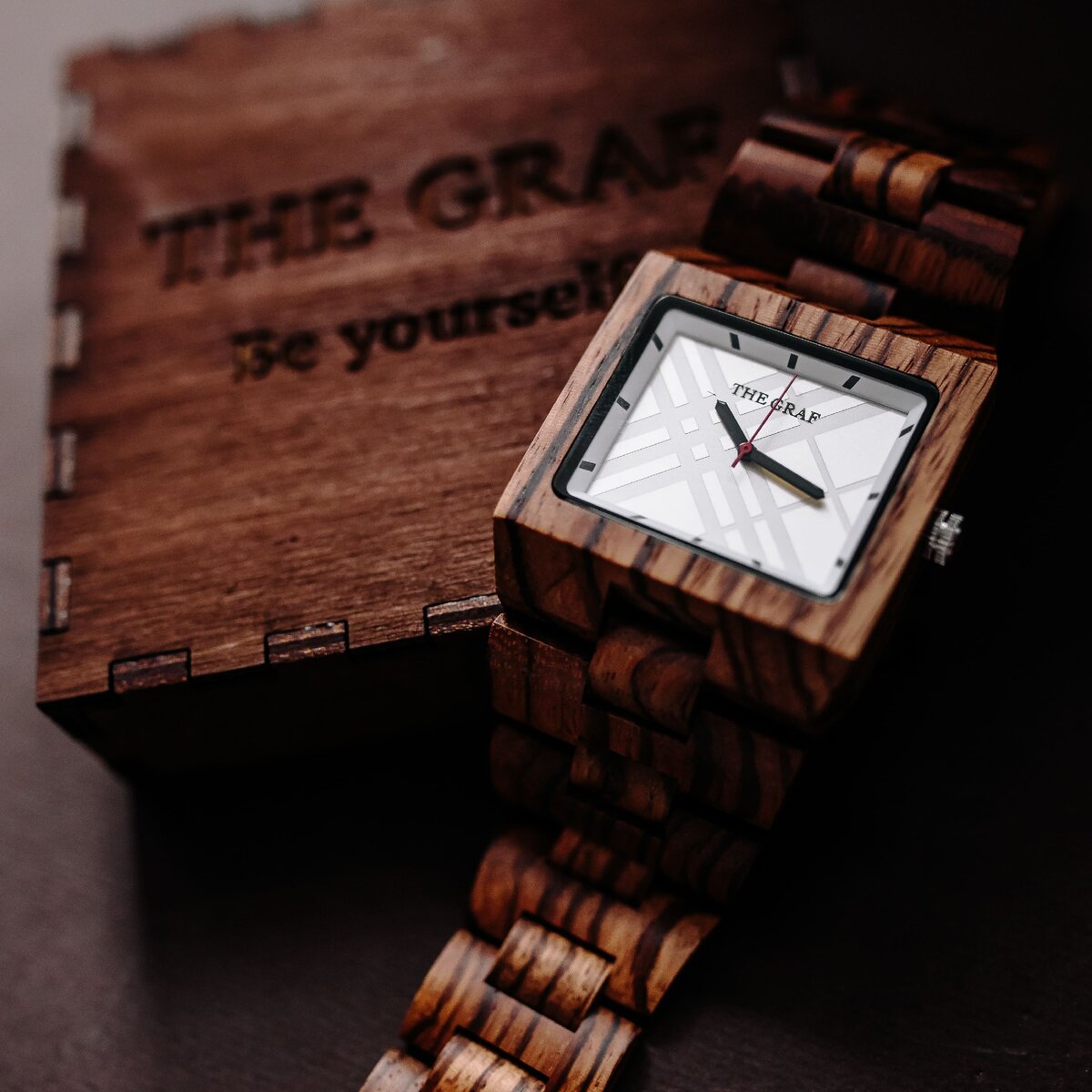 Часы "THE GRAF" ZEBRANO WHITE 45mm