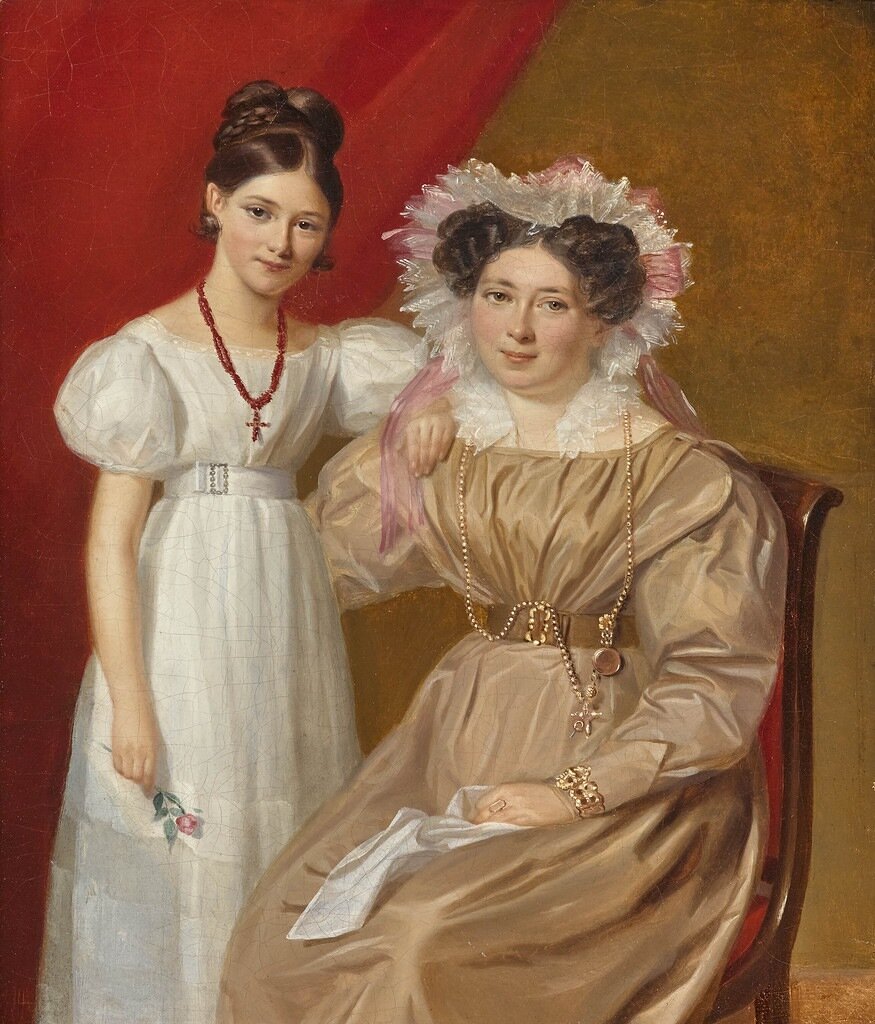 Портрет матери и дочери. Фирмин Мэссо. 