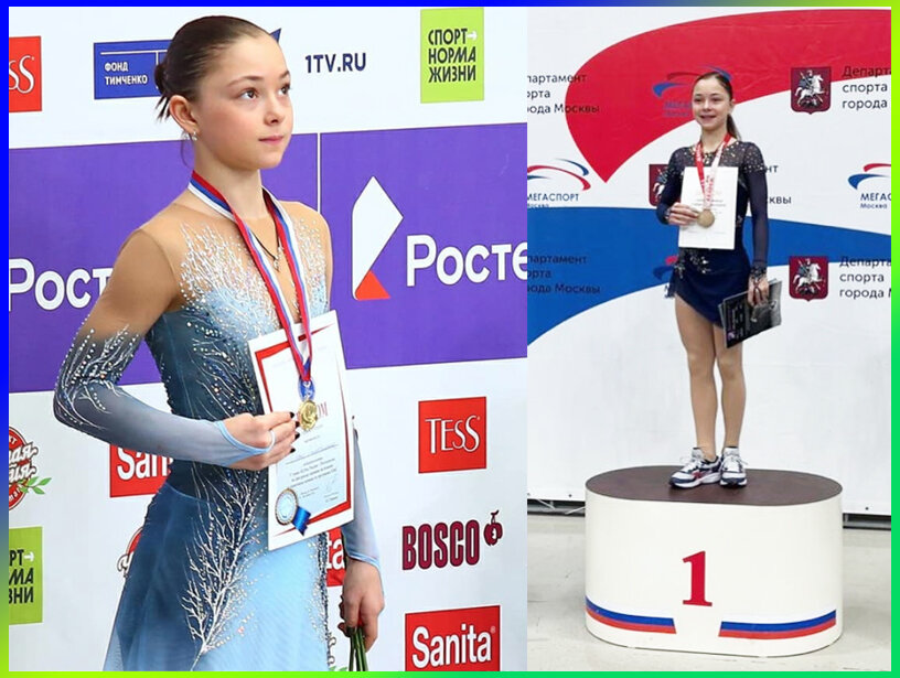 Софья Самоделкина с золотом юниорского этапа Кубка России и Чемпионата Москвы 2020 (источник - instagram.com/team_samodelkina/)