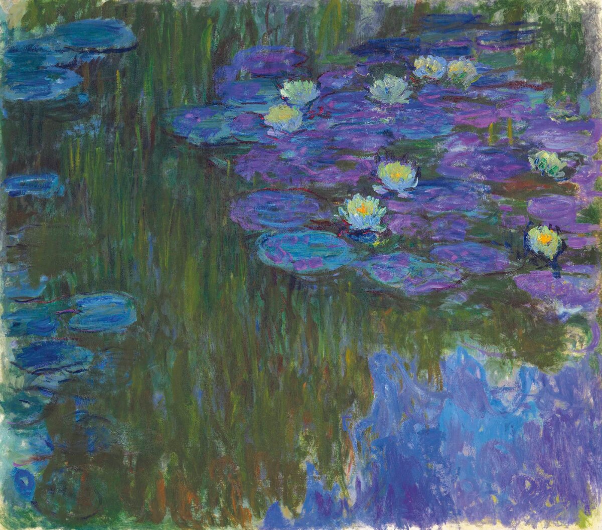 Клод Моне, "Кувшинки в цвету"; Claude Monet, "Nympheas en fleur" (1917)