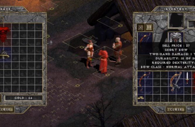 Скриншот из игры "Diablo" (1996)