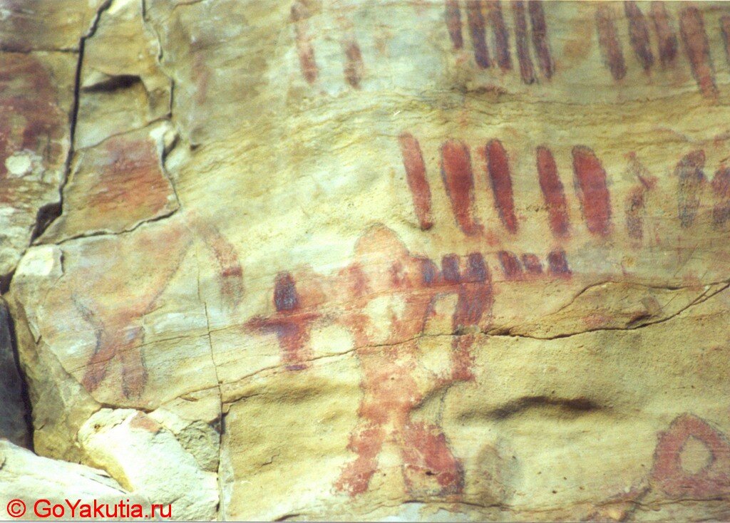 Наскальные рисунки Диринг Юрях, республика Саха (Якутия)