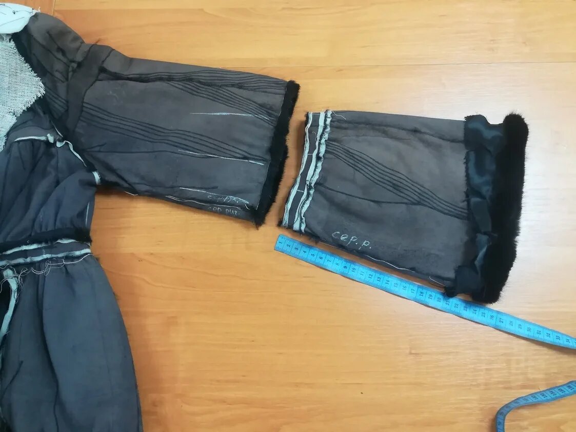 Отрезы норки после переделки куртки. Ателье Ирины Берзиной.