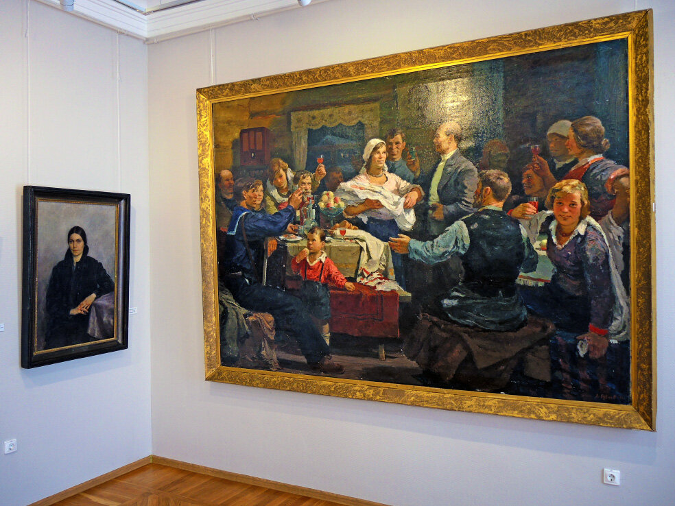 Справа - А. Бубнов, «Октябрины», 1936 г.
