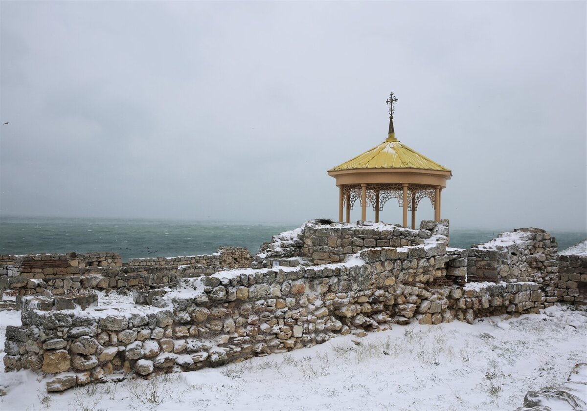 Зима в Херсонесе // Фото: пресс-служба музея-заповедника 