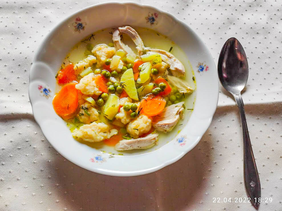 Суп с фрикадельками и зеленым горошком — рецепт с фото пошагово