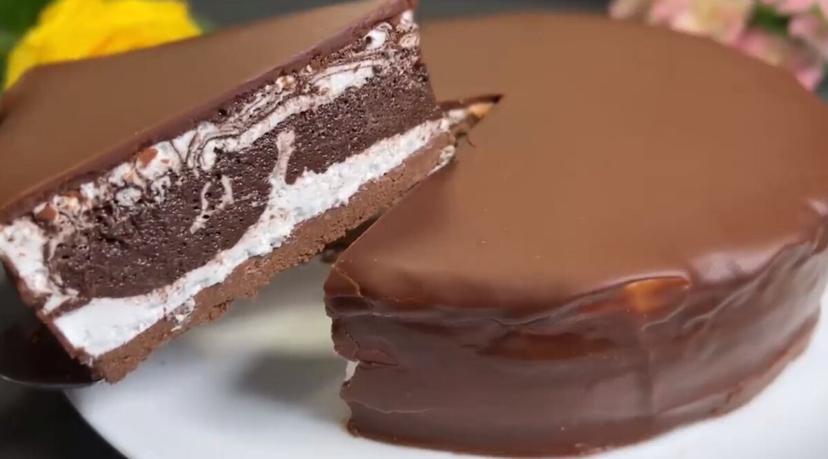 Шоколадный торт из вафель