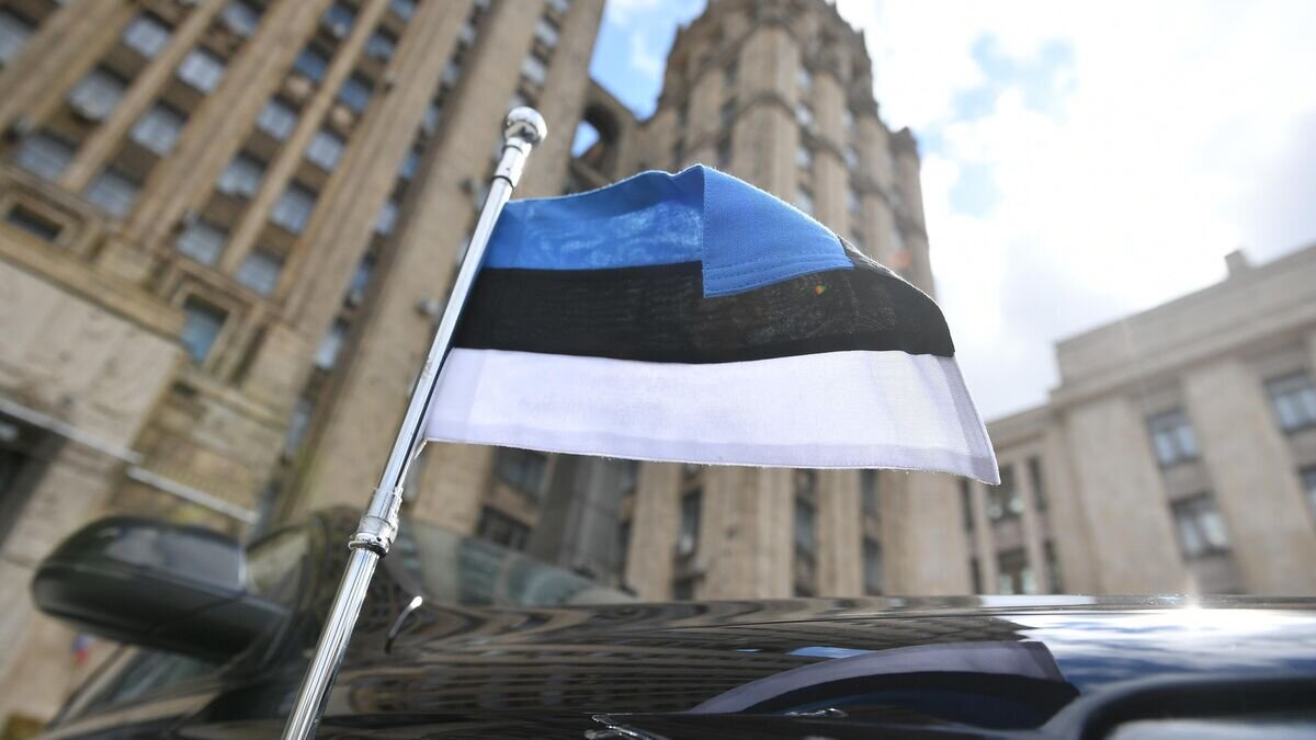    Автомобиль посольства Эстонии в РФ у здания МИД России© РИА Новости / Рамиль Ситдиков