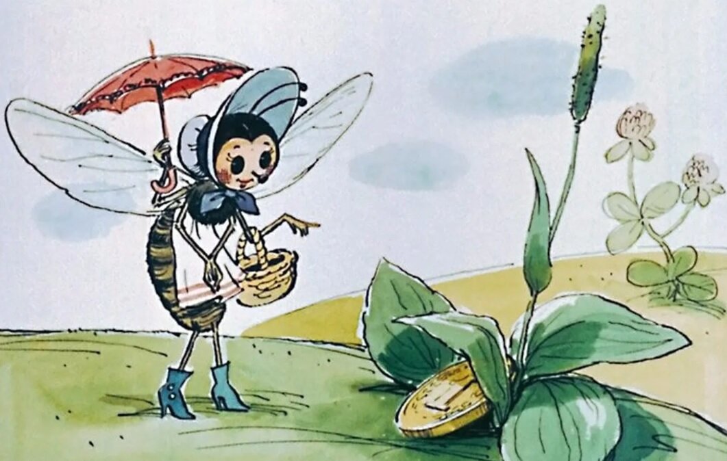 Муха денежку нашла... Иллюстрация из открытых источников. 