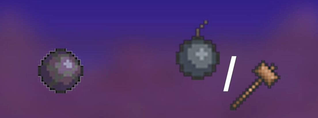 Сферы можно ломать любым молотом, а так же бомбой