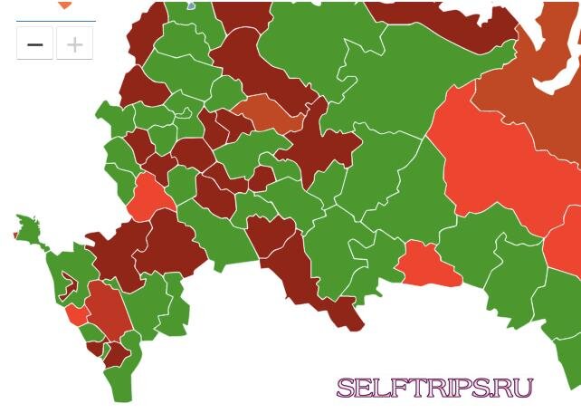 Карта карантина России