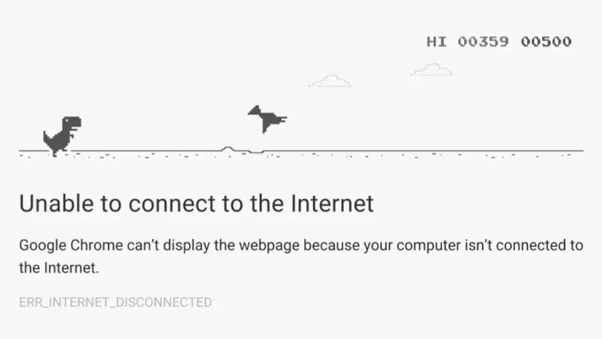 Знаменитый раннер от Google Chrome. Игра запускается в браузере когда пропадает подключение к интернету.