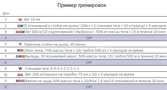 Тяжелая атлетика план тренировок