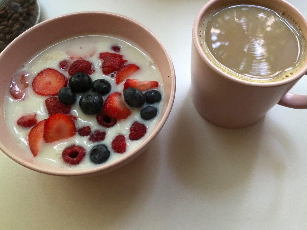 Вкусный завтрак. Второе фото - расчет калорий