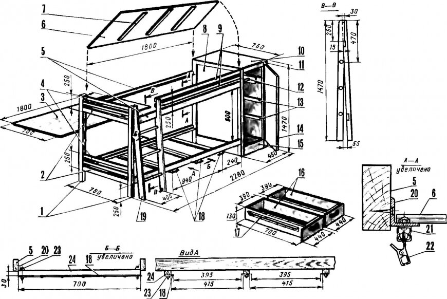 Чертежи двухъярусных кроватей своими руками | Двухъярусные кровати, Металлические кровати, Кровати