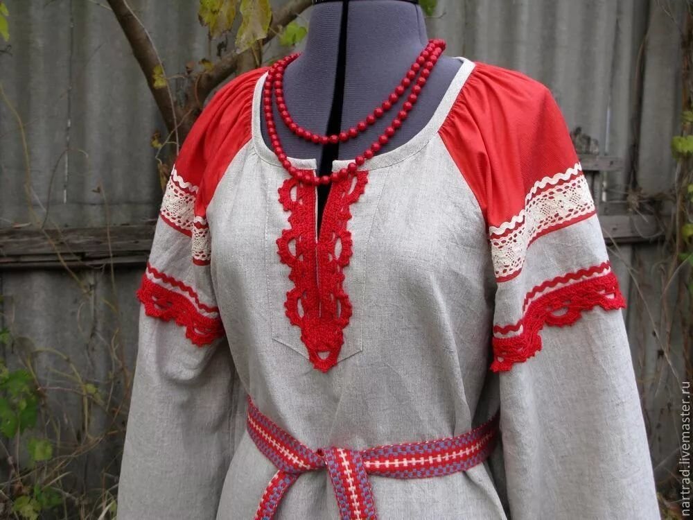Купить женскую рубаху в русском народном стиле