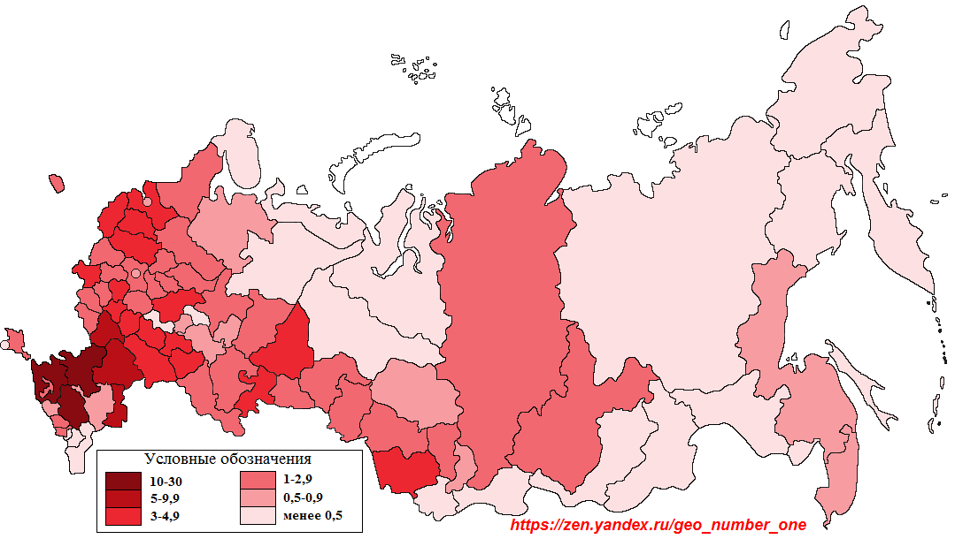 Карта россии расселение населения