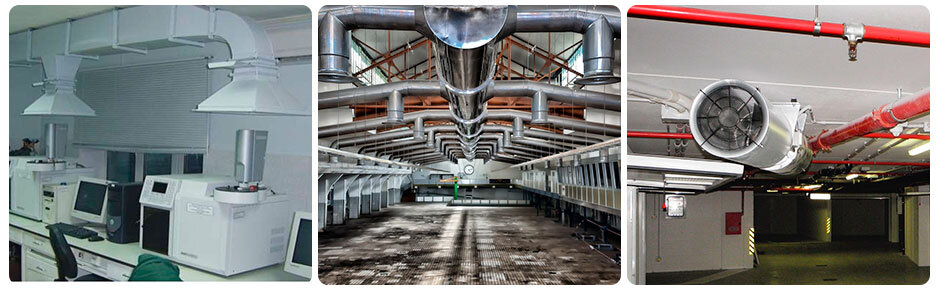 На фото: Виды вентиляционных систем по типу циркуляции воздуха 