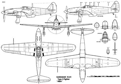 Ki 61 hien чертежи