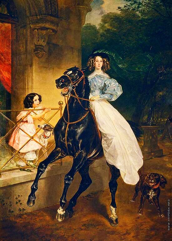 Фотография картины "Всадница" 1832 (взята из открытых источников) 