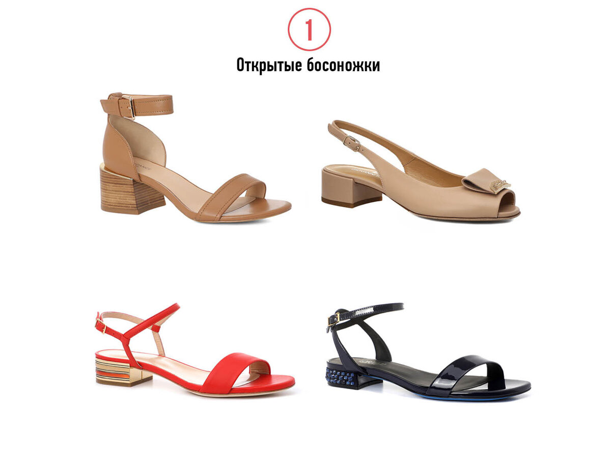 Открытые босоножки