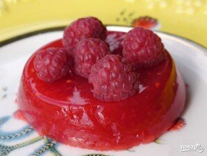 Желе из малины с желатином