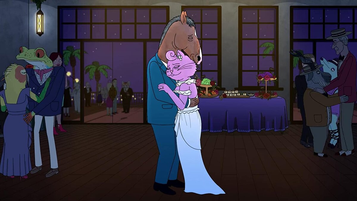 Конь БоДжек и Принцесса Кэроллин танцуют во время её свадьбы
