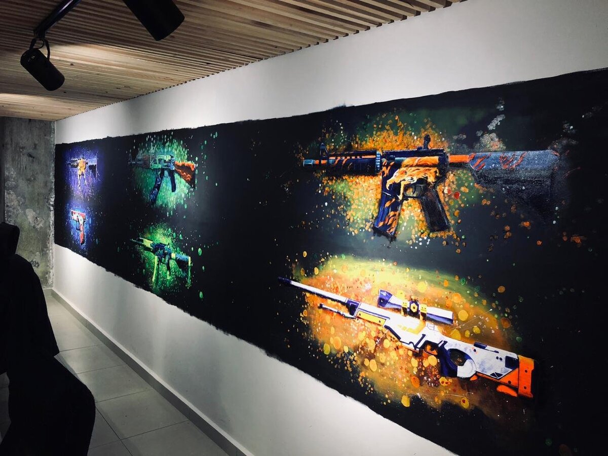 Эскиз и оружие из CS:GO