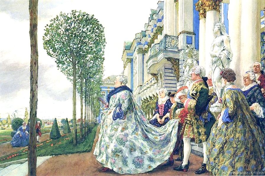 Евгений Лансере. Елизавета Петровна в Царском селе