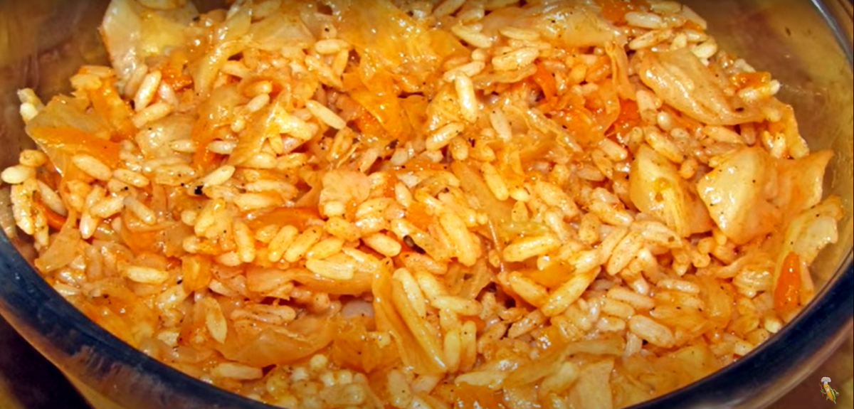 Лаханоризо - греческий постный рис с капустой